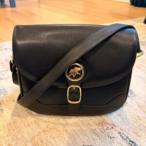 Vtg‎ Hunting World Structured Front Flap Leather Saddle Bag Old Money Classic